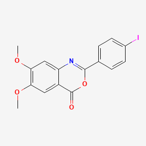 molecular formula C16H12INO4 B3503039 2-(4-iodophenyl)-6,7-dimethoxy-4H-3,1-benzoxazin-4-one 
