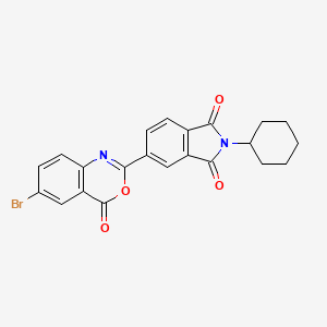 molecular formula C22H17BrN2O4 B3503047 5-(6-bromo-4-oxo-4H-3,1-benzoxazin-2-yl)-2-cyclohexyl-1H-isoindole-1,3(2H)-dione 
