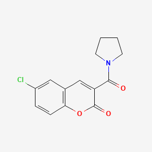 molecular formula C14H12ClNO3 B3503054 6-chloro-3-(1-pyrrolidinylcarbonyl)-2H-chromen-2-one 