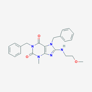 molecular formula C23H25N5O3 B350306 1,7-dibenzyl-8-[(2-methoxyethyl)amino]-3-methyl-3,7-dihydro-1H-purine-2,6-dione CAS No. 300591-57-5