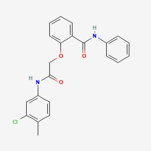 2-{2-[(3-chloro-4-methylphenyl)amino]-2-oxoethoxy}-N-phenylbenzamide