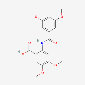 molecular formula C18H19NO7 B3503073 2-[(3,5-dimethoxybenzoyl)amino]-4,5-dimethoxybenzoic acid 
