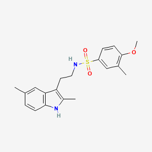 molecular formula C20H24N2O3S B3503097 N-[2-(2,5-dimethyl-1H-indol-3-yl)ethyl]-4-methoxy-3-methylbenzenesulfonamide 