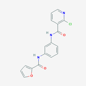 molecular formula C17H12ClN3O3 B350310 2-Chloro-N-{3-[(furan-2-carbonyl)-amino]-phenyl}-nicotinamide CAS No. 585523-02-0