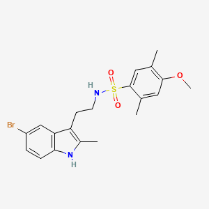 molecular formula C20H23BrN2O3S B3503110 N-[2-(5-bromo-2-methyl-1H-indol-3-yl)ethyl]-4-methoxy-2,5-dimethylbenzenesulfonamide 