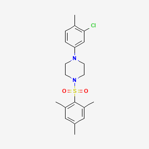 molecular formula C20H25ClN2O2S B3503134 1-(3-chloro-4-methylphenyl)-4-(mesitylsulfonyl)piperazine 