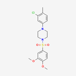 1-(3-chloro-4-methylphenyl)-4-[(3,4-dimethoxyphenyl)sulfonyl]piperazine