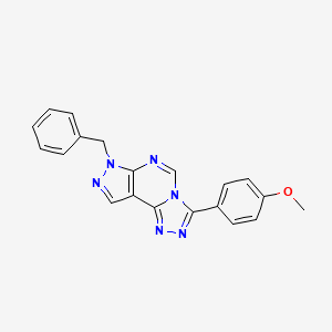 molecular formula C20H16N6O B3503160 7-benzyl-3-(4-methoxyphenyl)-7H-pyrazolo[4,3-e][1,2,4]triazolo[4,3-c]pyrimidine 