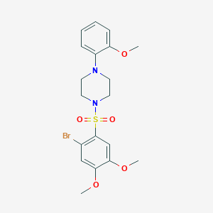 molecular formula C19H23BrN2O5S B3503167 1-[(2-bromo-4,5-dimethoxyphenyl)sulfonyl]-4-(2-methoxyphenyl)piperazine 