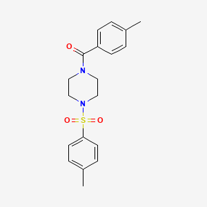 molecular formula C19H22N2O3S B3503172 1-(4-methylbenzoyl)-4-[(4-methylphenyl)sulfonyl]piperazine 