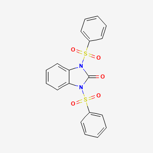 molecular formula C19H14N2O5S2 B3503189 1,3-bis(phenylsulfonyl)-1,3-dihydro-2H-benzimidazol-2-one CAS No. 748-53-8