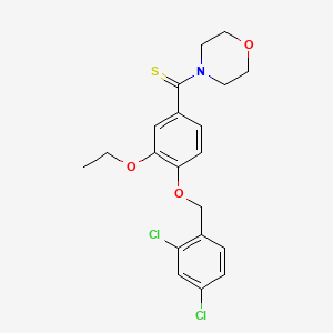 molecular formula C20H21Cl2NO3S B3503224 4-({4-[(2,4-dichlorobenzyl)oxy]-3-ethoxyphenyl}carbonothioyl)morpholine 