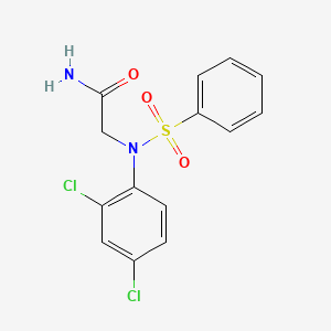 molecular formula C14H12Cl2N2O3S B3503232 N~2~-(2,4-dichlorophenyl)-N~2~-(phenylsulfonyl)glycinamide 