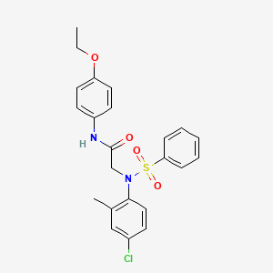 molecular formula C23H23ClN2O4S B3503278 N~2~-(4-chloro-2-methylphenyl)-N~1~-(4-ethoxyphenyl)-N~2~-(phenylsulfonyl)glycinamide 