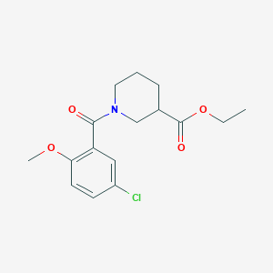 molecular formula C16H20ClNO4 B350330 Ethyl 1-(5-chloro-2-methoxybenzoyl)-3-piperidinecarboxylate CAS No. 349538-83-6