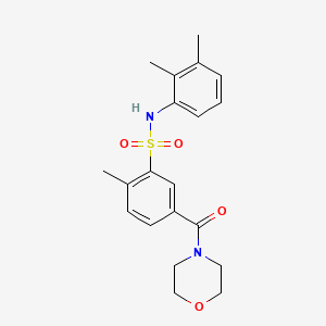 molecular formula C20H24N2O4S B3503317 N-(2,3-dimethylphenyl)-2-methyl-5-(4-morpholinylcarbonyl)benzenesulfonamide 