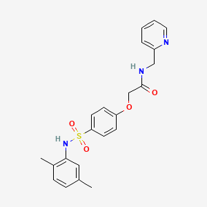 2-(4-{[(2,5-dimethylphenyl)amino]sulfonyl}phenoxy)-N-(2-pyridinylmethyl)acetamide