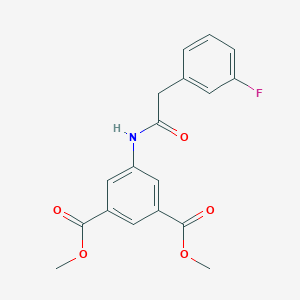 molecular formula C18H16FNO5 B350336 Dimethyl 5-{[(3-fluorophenyl)acetyl]amino}isophthalate CAS No. 923914-90-3