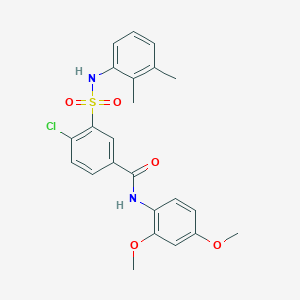 molecular formula C23H23ClN2O5S B3503390 4-chloro-N-(2,4-dimethoxyphenyl)-3-{[(2,3-dimethylphenyl)amino]sulfonyl}benzamide 