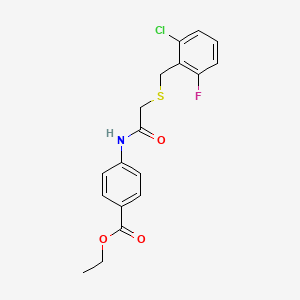 ethyl 4-({[(2-chloro-6-fluorobenzyl)thio]acetyl}amino)benzoate