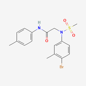 molecular formula C17H19BrN2O3S B3503420 N~2~-(4-bromo-3-methylphenyl)-N~1~-(4-methylphenyl)-N~2~-(methylsulfonyl)glycinamide 