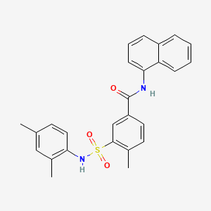 molecular formula C26H24N2O3S B3503438 3-{[(2,4-dimethylphenyl)amino]sulfonyl}-4-methyl-N-1-naphthylbenzamide 