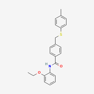 molecular formula C23H23NO2S B3503446 N-(2-ethoxyphenyl)-4-{[(4-methylphenyl)thio]methyl}benzamide 
