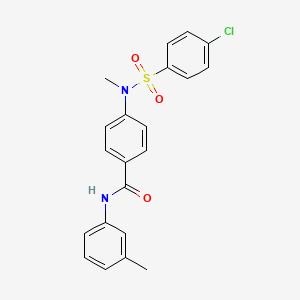 molecular formula C21H19ClN2O3S B3503456 4-[[(4-chlorophenyl)sulfonyl](methyl)amino]-N-(3-methylphenyl)benzamide 