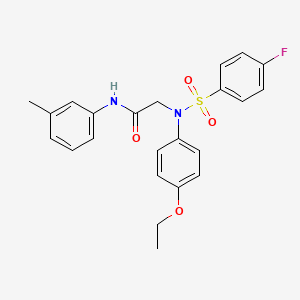 molecular formula C23H23FN2O4S B3503467 N~2~-(4-ethoxyphenyl)-N~2~-[(4-fluorophenyl)sulfonyl]-N~1~-(3-methylphenyl)glycinamide 
