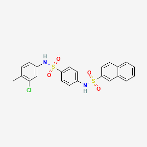 N-(4-{[(3-chloro-4-methylphenyl)amino]sulfonyl}phenyl)-2-naphthalenesulfonamide