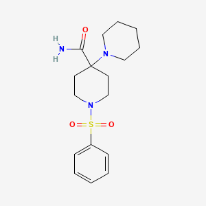 molecular formula C17H25N3O3S B3503494 1'-(phenylsulfonyl)-1,4'-bipiperidine-4'-carboxamide 
