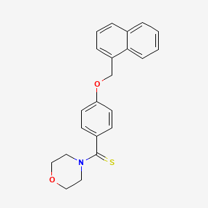molecular formula C22H21NO2S B3503508 4-{[4-(1-naphthylmethoxy)phenyl]carbonothioyl}morpholine 