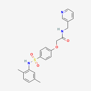 molecular formula C22H23N3O4S B3503518 2-(4-{[(2,5-dimethylphenyl)amino]sulfonyl}phenoxy)-N-(3-pyridinylmethyl)acetamide 