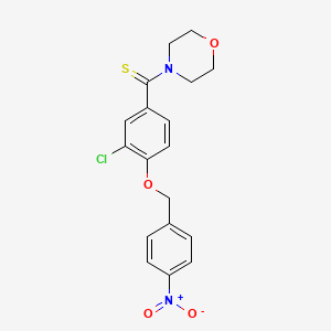 molecular formula C18H17ClN2O4S B3503524 4-({3-chloro-4-[(4-nitrobenzyl)oxy]phenyl}carbonothioyl)morpholine 
