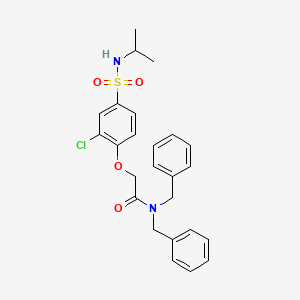 molecular formula C25H27ClN2O4S B3503530 N,N-dibenzyl-2-{2-chloro-4-[(isopropylamino)sulfonyl]phenoxy}acetamide 