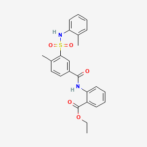 ethyl 2-[(4-methyl-3-{[(2-methylphenyl)amino]sulfonyl}benzoyl)amino]benzoate