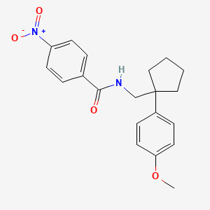 molecular formula C20H22N2O4 B3503556 N-{[1-(4-methoxyphenyl)cyclopentyl]methyl}-4-nitrobenzamide 