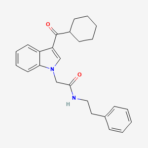 molecular formula C25H28N2O2 B3503560 2-[3-(cyclohexylcarbonyl)-1H-indol-1-yl]-N-(2-phenylethyl)acetamide 