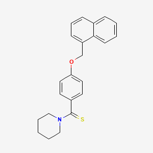 molecular formula C23H23NOS B3503576 1-{[4-(1-naphthylmethoxy)phenyl]carbonothioyl}piperidine 
