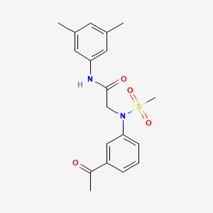 N~2~-(3-acetylphenyl)-N~1~-(3,5-dimethylphenyl)-N~2~-(methylsulfonyl)glycinamide