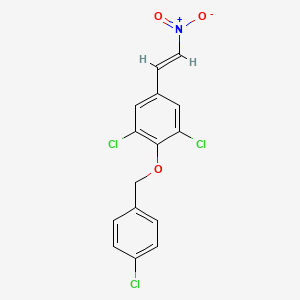 1,3-dichloro-2-[(4-chlorobenzyl)oxy]-5-(2-nitrovinyl)benzene