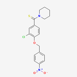 1-({3-chloro-4-[(4-nitrobenzyl)oxy]phenyl}carbonothioyl)piperidine