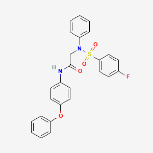 molecular formula C26H21FN2O4S B3503597 N~2~-[(4-fluorophenyl)sulfonyl]-N~1~-(4-phenoxyphenyl)-N~2~-phenylglycinamide 