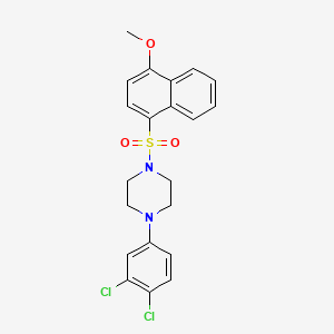 molecular formula C21H20Cl2N2O3S B3503650 1-(3,4-dichlorophenyl)-4-[(4-methoxy-1-naphthyl)sulfonyl]piperazine 