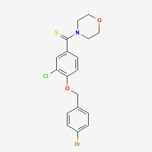 4-({4-[(4-bromobenzyl)oxy]-3-chlorophenyl}carbonothioyl)morpholine