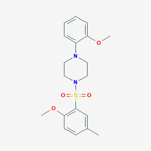 molecular formula C19H24N2O4S B3503669 1-[(2-methoxy-5-methylphenyl)sulfonyl]-4-(2-methoxyphenyl)piperazine 