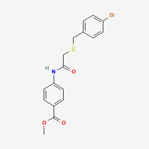 methyl 4-({[(4-bromobenzyl)thio]acetyl}amino)benzoate