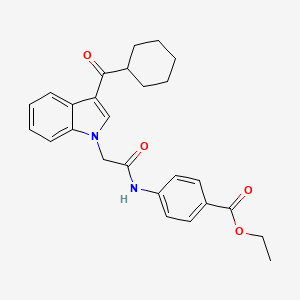 ethyl 4-({[3-(cyclohexylcarbonyl)-1H-indol-1-yl]acetyl}amino)benzoate
