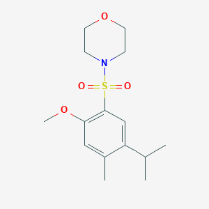 molecular formula C15H23NO4S B350370 4-[(5-Isopropyl-2-methoxy-4-methylphenyl)sulfonyl]morpholine CAS No. 425680-52-0