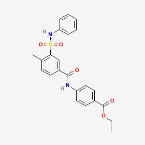 ethyl 4-{[3-(anilinosulfonyl)-4-methylbenzoyl]amino}benzoate